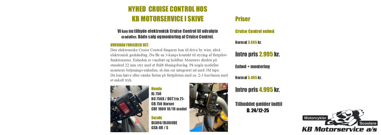 Elektronisk Cruise Control