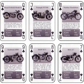 Spillekort med veteran motorcykler