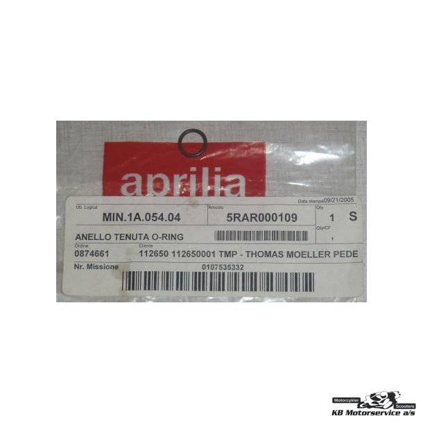 Anello tenuta o-ring superiore
