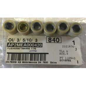 Pin roller 7.7g (variatorruller) 45 Km/h	Aprilia Mojito Custom 50 2T 99-04, SR 50 H2O (Ditech+Carb.)