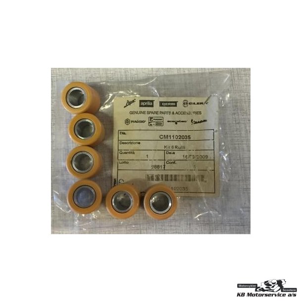 6 ROLLERS KIT 50cc 2T LIQUID COOLED 19 x 15,5mm 