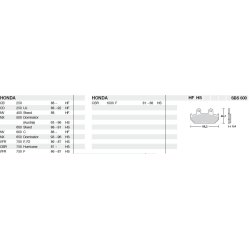 SBS 600HS Bremseklodser