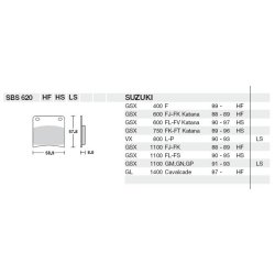 SBS 620HF Bremseklodser