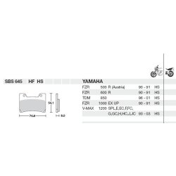 SBS 645HS Bremseklodser