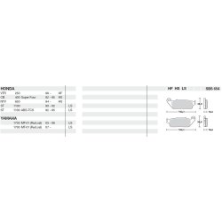 SBS 654LS Bremseklodser