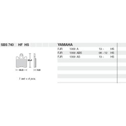 SBS 740HS Bremseklodser