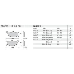 SBS 833LS Bremseklodser