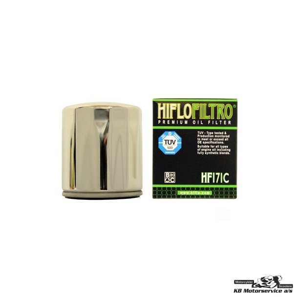Hiflo oliefilter HF-171C Chrom Harley Davidson
