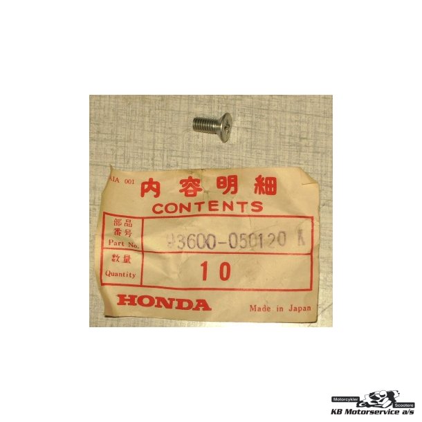 SCREW,FLAT,5X12	Honda CB450