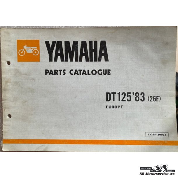  Yamaha DT125, 1983 (26F),  Reservedelsbog