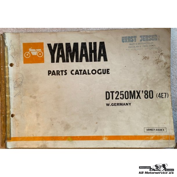 Yamaha DT250MX 1980 (4E7) Reservedelsbog