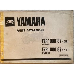Yamaha FZR1000 1987 (2GH)  EUROPE  FZR1000'87 (2LA)  SWEDEN Reservedelsbog