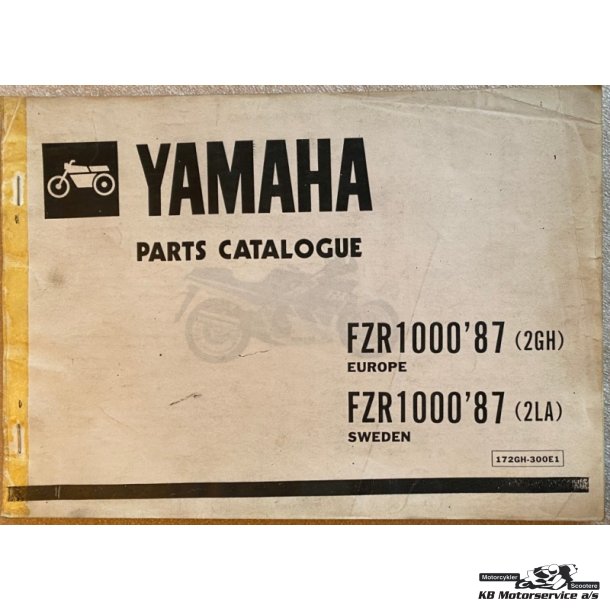 Yamaha FZR1000 1987 (2GH)  EUROPE  FZR1000'87 (2LA)  SWEDEN Reservedelsbog