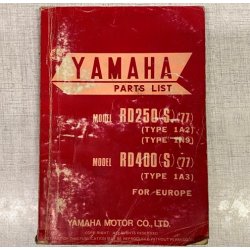 Yamaha RD250 RD400 1977 Reservedelsbog