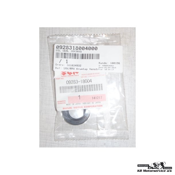 Oil seal 18x30x8 Krumtap Venstre	Suzuki RMX/SMX