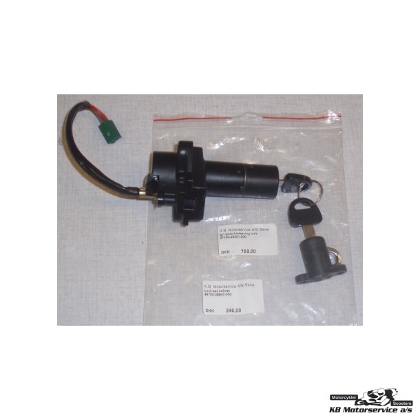 Ign switch/steering lock + lock set, Helmet