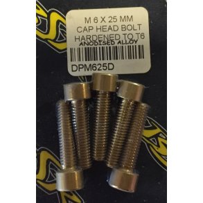 Guld ALU Unbraco Bolt.	6x25mm