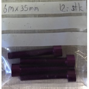 Lilla ALU Unbraco Bolt.	6x35mm. Pris pr. stk
