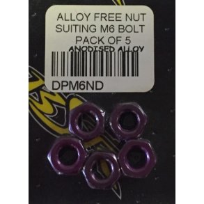 Lilla ALU mtrik M6. 5 stk. pakning