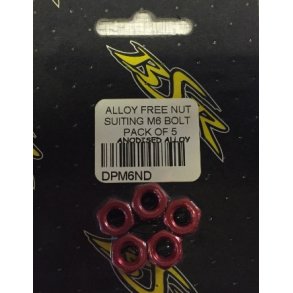 Rd ALU mtrik M6. 5 stk. pakning