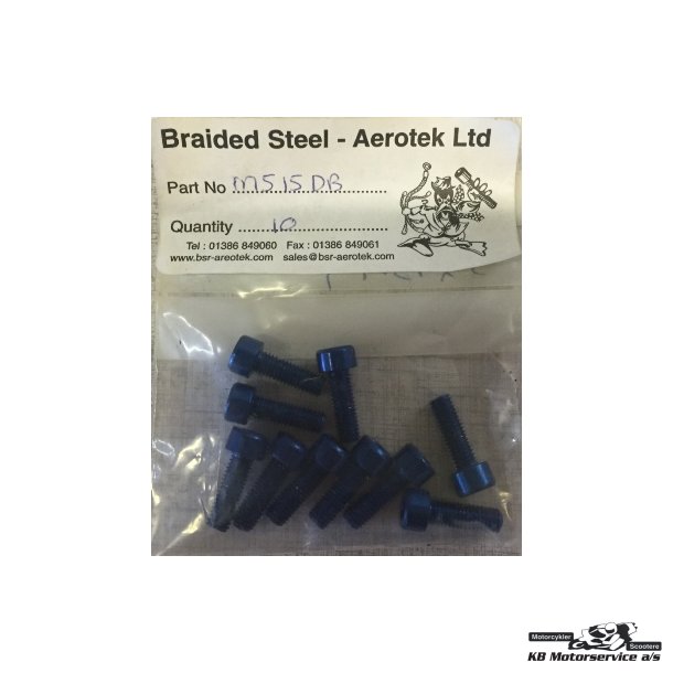 Bl ALU Unbraco Bolt.	5x15mm. Pris pr. stk