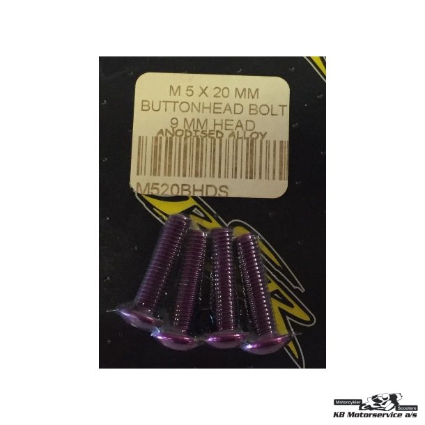 Lilla ALU Bolt Button Head	5*20mm (9mm hoved)