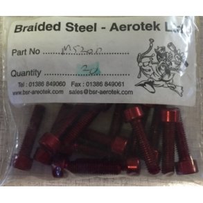 Rd ALU Unbraco Bolt.	5x20mm. Pris pr. stk.