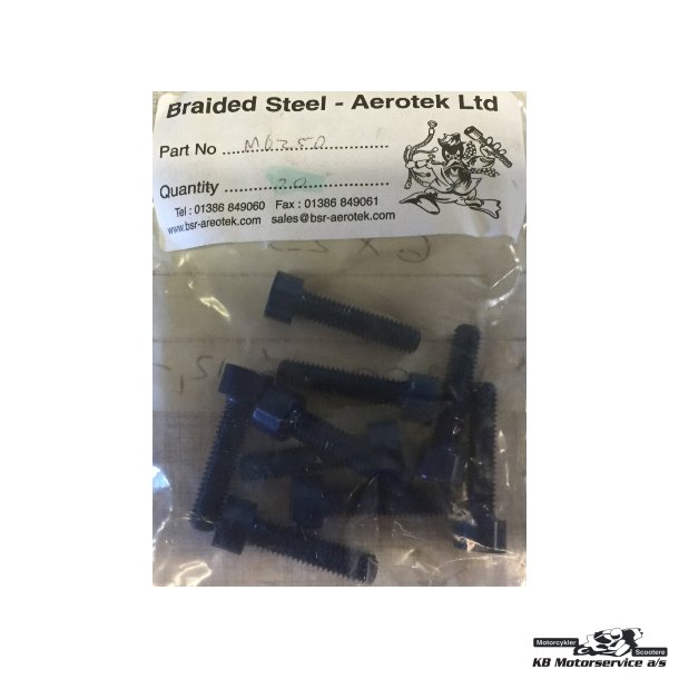 Bl ALU Unbraco Bolt.	6x25mm. Pris pr. stk
