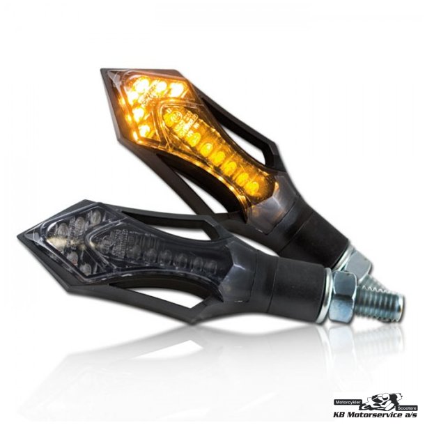 "Rush" Mini blinklys led med tonet glas.