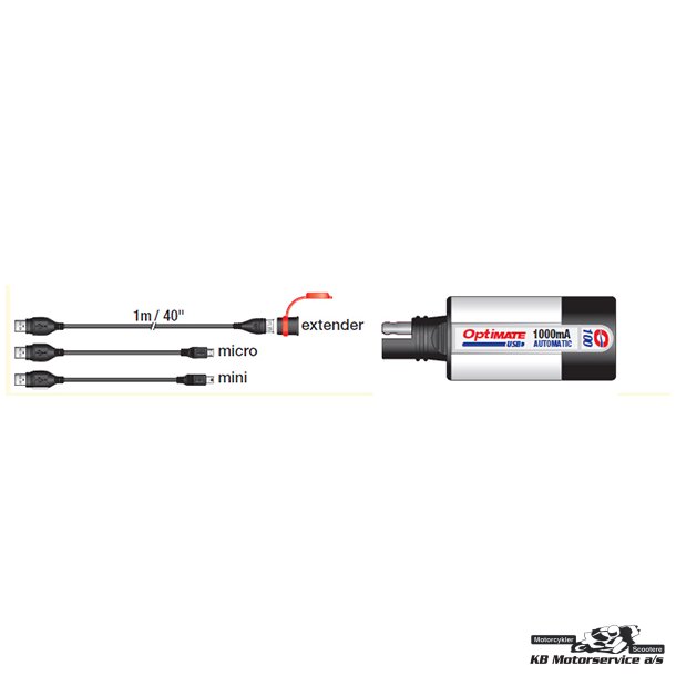Optimate Universal USB Ladestik SAE type