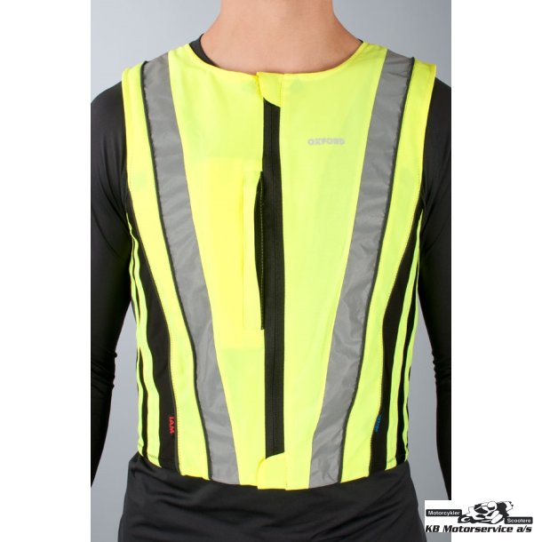 Sikkerhedsvest reflex gul Oxford