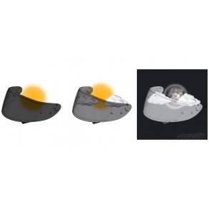 Photochromic visir Shoei NXR og RYD. CWR-1