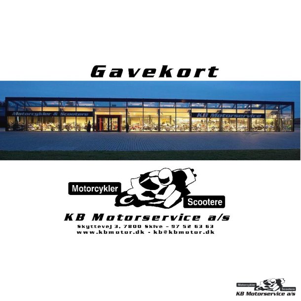 Gavekort der kan bruges p webshoppen