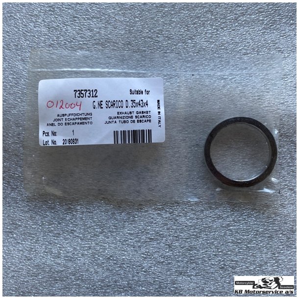 Udstdningspakning Honda 35x43x4MM forrr