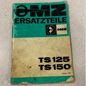 MZ TS125/TS150 Reservedelsbog p Tysk