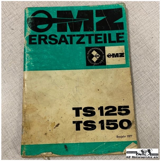 MZ TS125/TS150 Reservedelsbog p Tysk