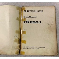 MZ TS250/1 Reservedelsbog p Tysk