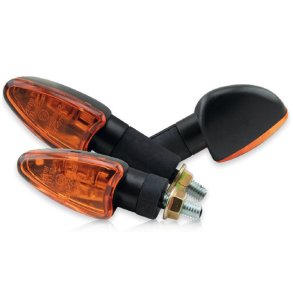 Blinklys Arrow kort. Orange glas. Halogen