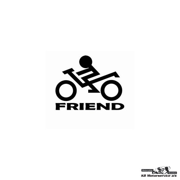BikerFriend logo. 2 stk. 6x5cm