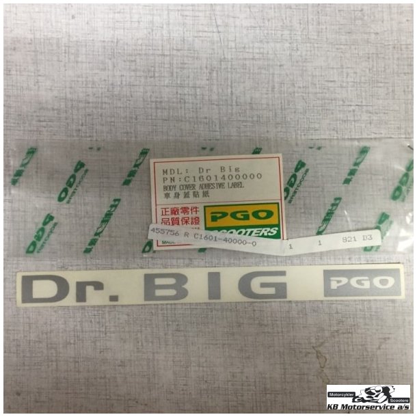 Lh/Rh sticker for PGO Dr.Big Pris pr. stk.