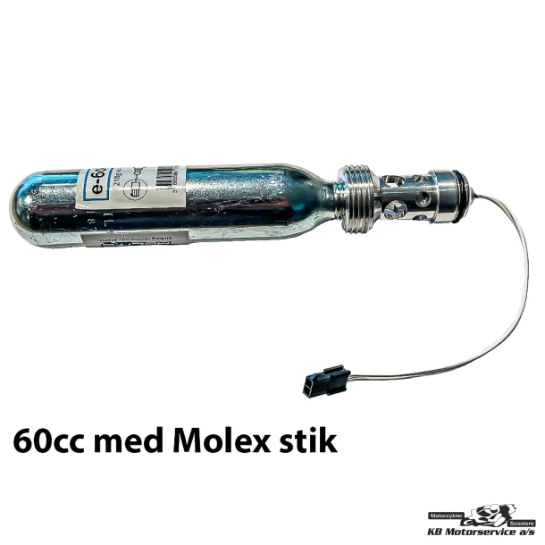 Co2 patron til Helite E-Airbagvest 60cc. Molex stik
