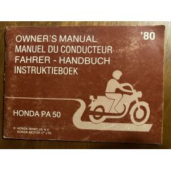 Honda PA50 Camino Owners Manual. 1980