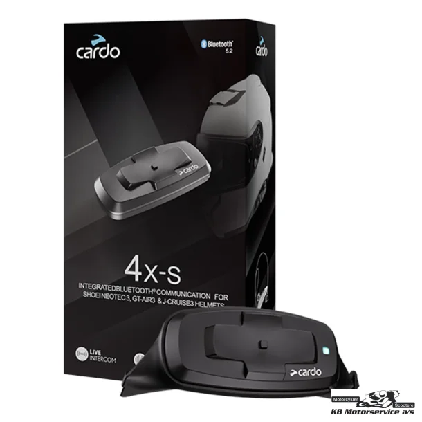 Cardo SHOEI 4X-S Bluetooth samtaleanl�g til Shoei Neotec3, GT-Air3 og J-Cruise3