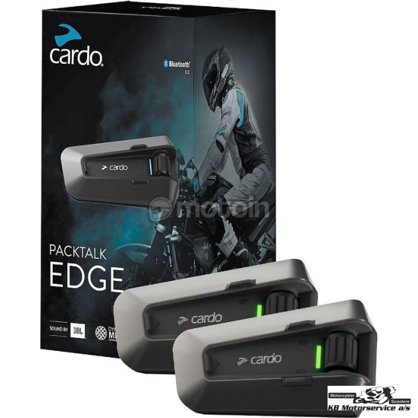 Cardo intercom Packtalk Edge Duo. Mesh og JBL hjtalere. Dobbelt st.