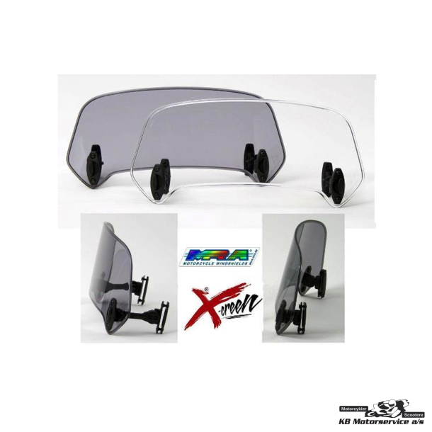 MRA X-Creen Touring Vario til eksisterende vindskrm. Klar eller rg farvet.  36 x 16cm