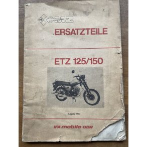 MZ ETZ125 og ETZ150 reservedelsbog