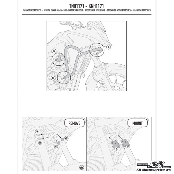 GIVI �verste Motorb�jle � Honda CB500X 19-23