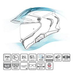 HJC RPHA60 Dakar MC21 Adventure