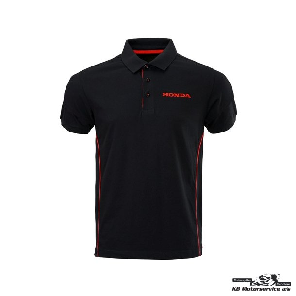 HONDA Polo Shirt herre sort/rd