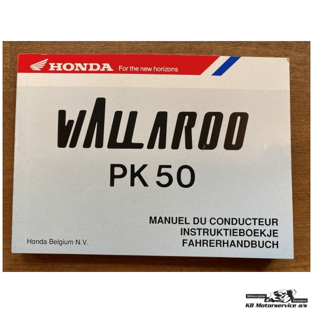 Honda PK50 Walleroo Owners Manual.